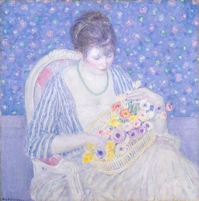 花のバスケット、1913〜17年頃 作： Frederick Carl Frieseke