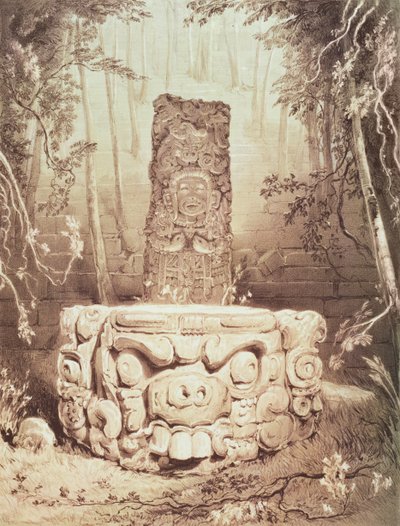 マヤ寺院、ホンジュラス 作： Frederick Catherwood