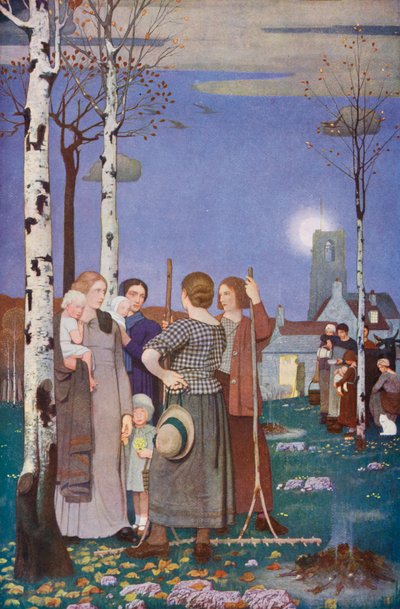 イン・ザ・デイズ・オブ・ザ・グレート・シャドウ（カラーリトグラフ） 作： Frederick Cayley Robinson