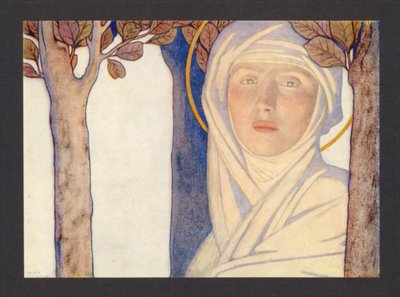 聖ブライド、6世紀、2月1日祭（カラーリトグラフ） 作： Frederick Cayley Robinson