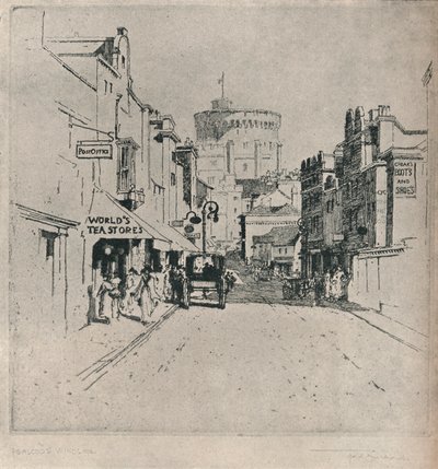 「ピースコッド ストリート、ウィンザー」、c1918 作： Frederick Charles Richards