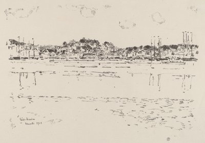 インナーハーバー、c。 1918年。 作： Frederick Childe Hassam
