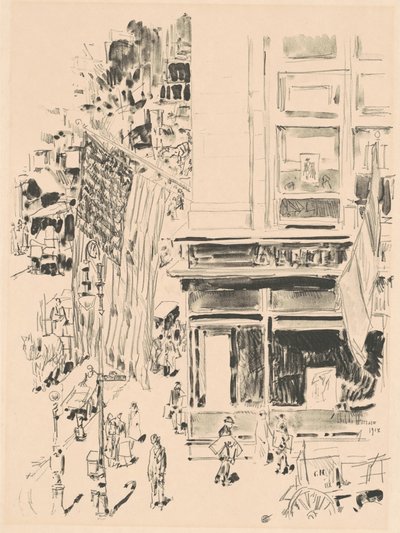 ラファイエット通り、1918年。 作： Frederick Childe Hassam