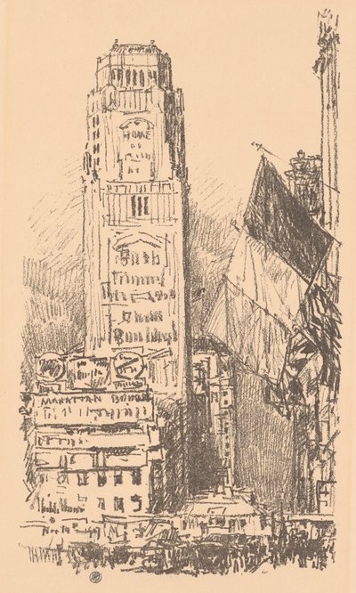 ニューヨーク ブーケ、1917 年。 作： Frederick Childe Hassam