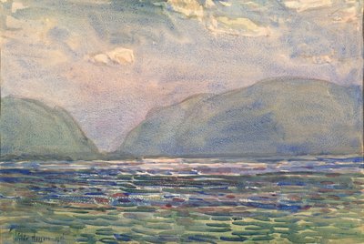 1916年、ニューバーグの正午。 作： Frederick Childe Hassam
