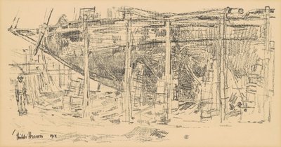 途中、1918年。 作： Frederick Childe Hassam