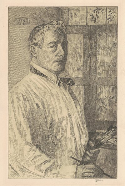 自画像、1916 年。 作： Frederick Childe Hassam