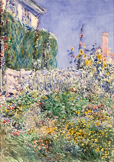 サクスターズ ガーデン、1892 年。 作： Frederick Childe Hassam