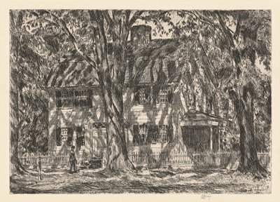ライオン ガーディナー ハウス、イーストハンプトン、1920 年。 作： Frederick Childe Hassam