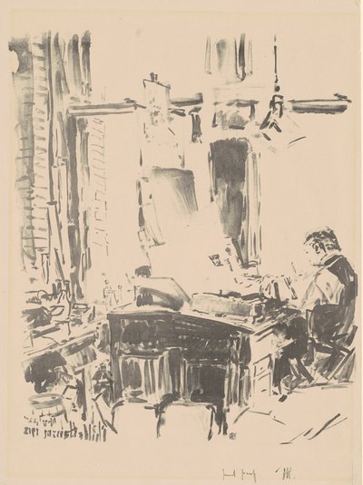 リトグラファー、1918年。 作： Frederick Childe Hassam