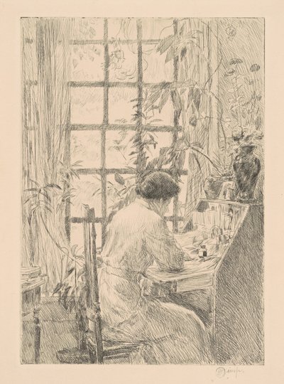 ライティングデスク、1915年。 作： Frederick Childe Hassam