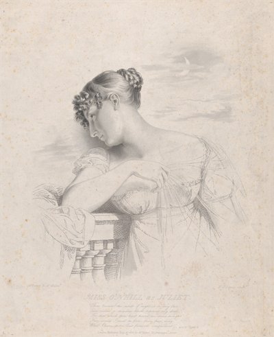 1816 年 5 月 30 日、ジュリエット役のミス・オニール。 作： Frederick Christian Lewis