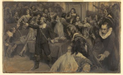 国会議事堂の様子、1629 年 3 月 2 日 作： Frederick Coffay Yohn