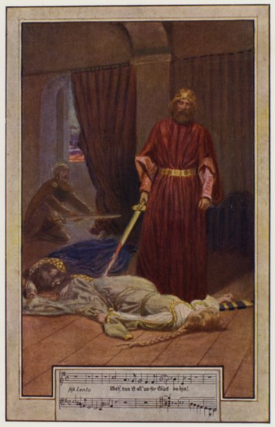 彼は暗殺者に驚いている (色リソ) 作： Frederick Colin Tilney
