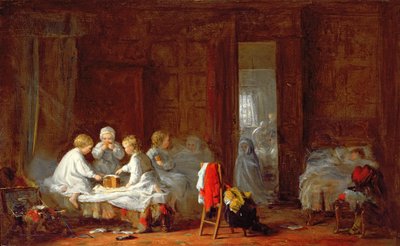 真夜中のごちそう、1866 作： Frederick Daniel Hardy