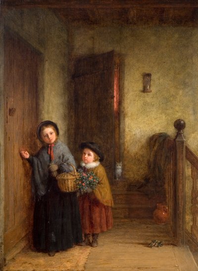 クリスマスの訪問者、1869 作： Frederick Daniel Hardy