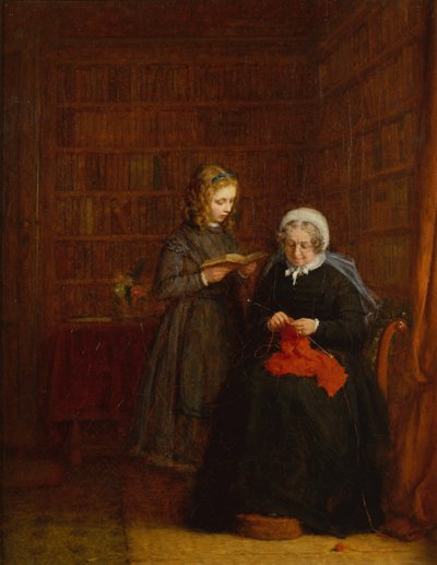 ハーン夫人と大姪ファニー・ソーマンの肖像 作： Frederick Daniel Hardy