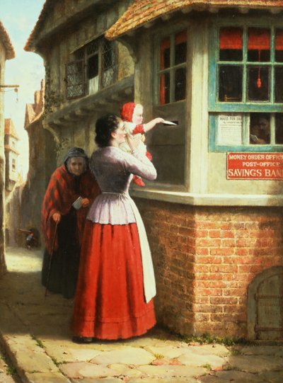 手紙の投稿、1879 作： Frederick Daniel Hardy