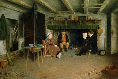 聖職者の訪問（パネル） 作： Frederick Daniel Hardy