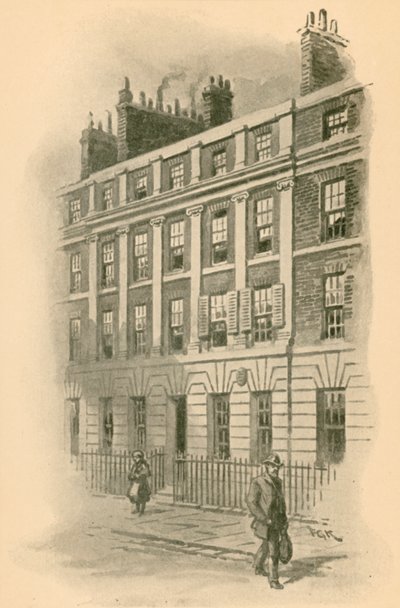 No 15 Furnivals Inn, Holborn, London, Charles Dickensの住居 作： Frederick George Kitton
