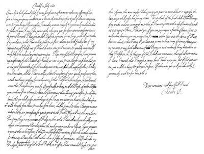イングランド国王チャールズ1世からオーモンド公爵への手紙、1645年1865年。 作： Frederick George Netherclift