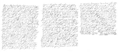 イングランドの女王エリザベス1世からスコットランドのジェームズ6世への手紙、c1588 1865。 作： Frederick George Netherclift