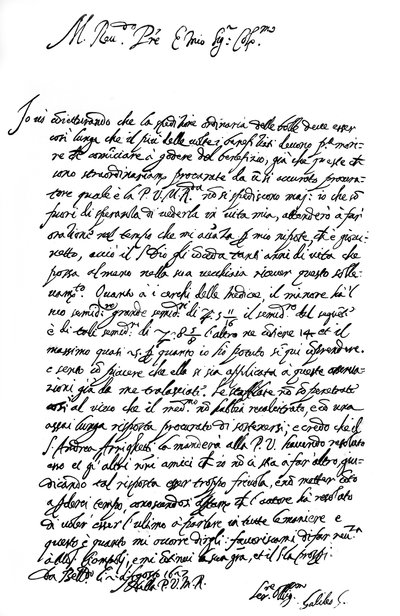ガリレオ・ガリレイによる手紙、1627年1865年。 作： Frederick George Netherclift