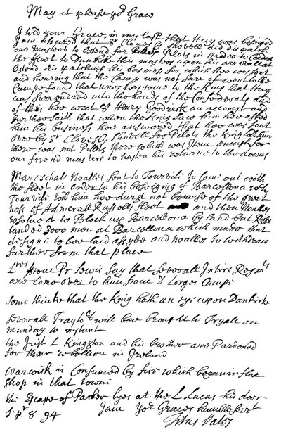 タイタス・オーツによるボルトン公爵への手紙、1694年1865年。 作： Frederick George Netherclift