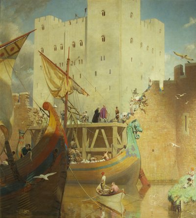 ブリストル城の大砦の建物 作： Frederick George Swaish