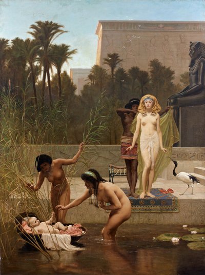 モーゼの発見 par Goodall, Frederick (1822-1904).キャンバスに油彩、サイズ：152,4x114 作： Frederick Goodall