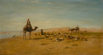 ナイルのほとりで」（油彩・キャンバス 作： Frederick Goodall