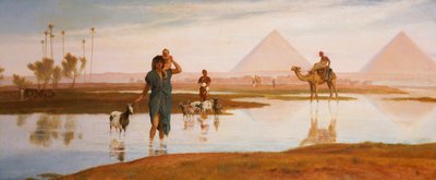 ナイル川のオーバーフロー、ピラミッド 作： Frederick Goodall