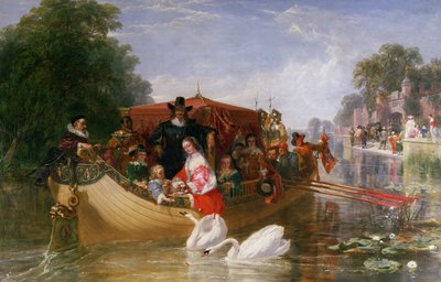チャールズ1世の幸せな日々、1855年 作： Frederick Goodall
