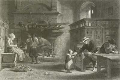 家庭的な食事、ブルターニュ 作： Frederick Goodall