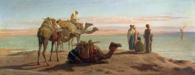 ボートを待つスエズ湾、1872 作： Frederick Goodall