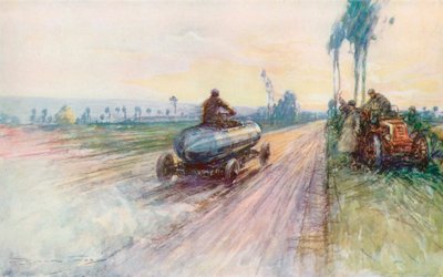 1899 年に世界速度記録を更新した Jenatzy の Jamais Contente (カラー リソ) 作： Frederick Gordon (after) Crosby
