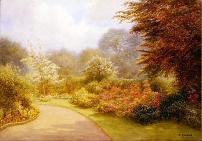 Azaleas Rectory Gardens, Brockhurst Hill （水彩・紙） 作： Frederick Henry Evans