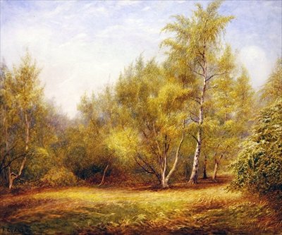 バックハースト・ヒル近くのエピング・フォレスト（水彩・紙） 作： Frederick Henry Evans