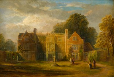 キャッスル ブロムウィッチ ホール、ウォリックシャー、1827～91 年頃（船上油彩） 作： Frederick Henry Henshaw