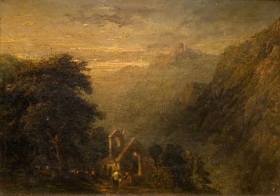 Valle Crucis Abbey、スランゴスレン、1840 年。 作： Frederick Henry Henshaw
