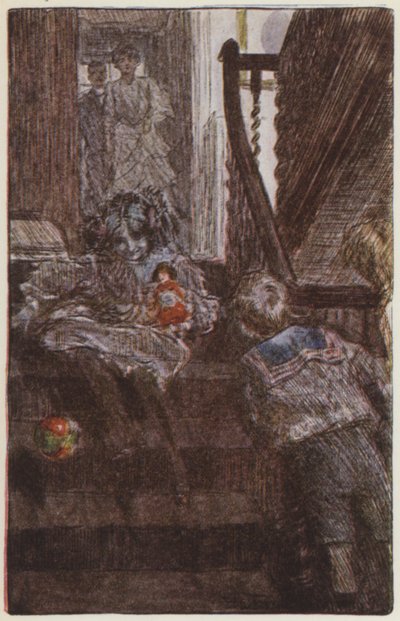 ラドヤード・キップリングの「They」のイラスト（カラーリトグラフ 作： Frederick Henry Townsend