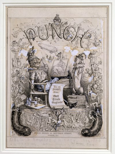 パンチ誌の表紙イラスト「スープの中」 作： Frederick Henry Townsend