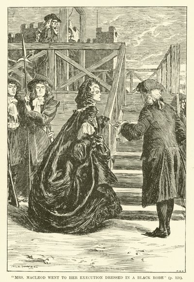 マクラウド夫人は黒いローブを着て彼女の処刑に行きました 作： Frederick Henry Townsend