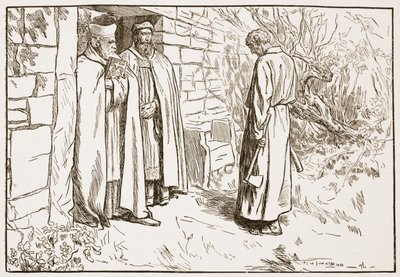 修道院でのOwini、HDM Spence-Jonesによる「イングランドの教会：人々の歴史」のイラスト、パブ。 1910年頃（セピア写真） 作： Frederick Henry Townsend