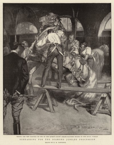ダイヤモンドジュビリー行列のリハーサル 作： Frederick Henry Townsend