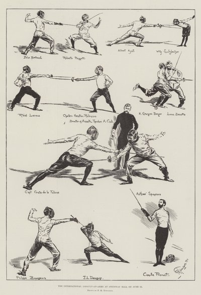 6月15日、スタインウェイホールでの国際暴力 作： Frederick Henry Townsend