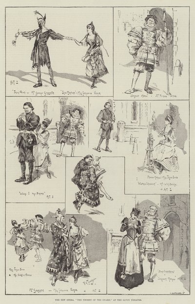 サヴォイ劇場での新しいオペラ「衛兵のヨーメン」 作： Frederick Henry Townsend