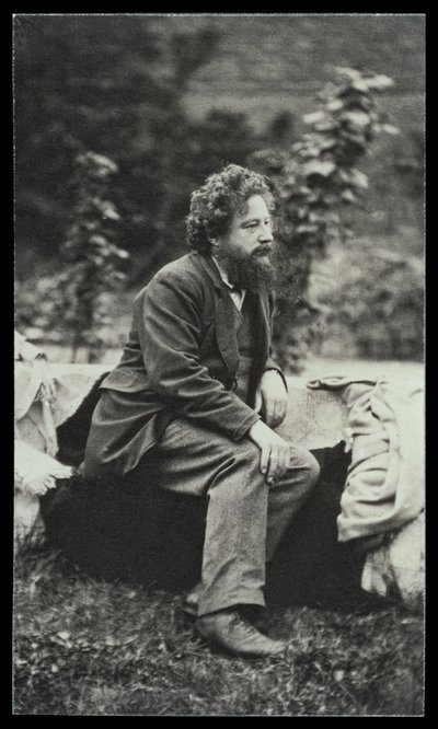 ウィリアム・モリス（1834-96）のポートレート写真by Frederick Hollyer（1837-1933）（セピア写真） 作： Frederick Hollyer
