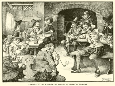 エールベンチでのおしゃべり（彫刻 作： Frederick Hurten Rhead