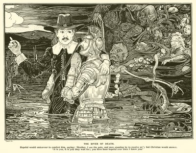 死の川」（エングレービング 作： Frederick Hurten Rhead